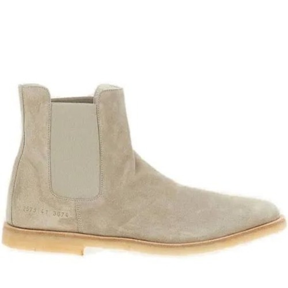 Common Projects Men Chelsea Boots Grey Suede Crepe Sole 2167 44 3874 Italy